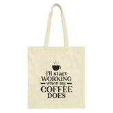 Funny Coffee Tote Bag, Coffee Lover Gift, Work Motivation Tote, Sarcastic Tote, Coffee Addict Bag, Novelty Tote Bag, Gift for Her - Tawshia